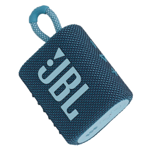 JBL GO 3 - Altavoz inalámbrico portátil con Bluetooth, resistente al agua y al polvo (IP67), hasta 5h de reproducción con sonido de alta fidelidad, azul