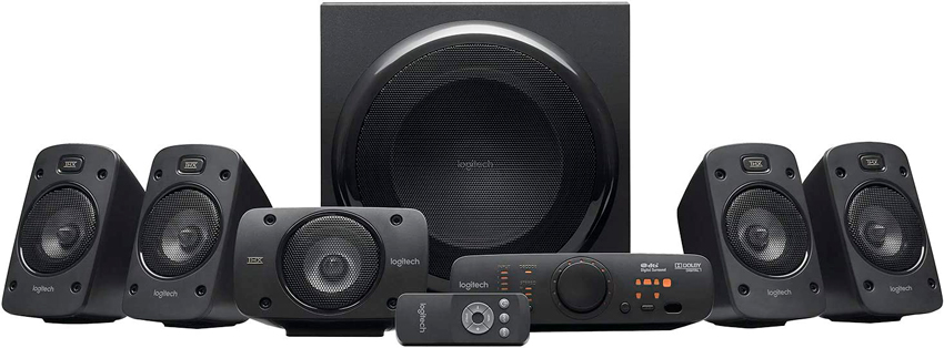 Logitech Z906 5.1 Sistema de Altavoces Sonido Envolvente THX, Certificado Dolby&DTS, 1000 W de Pico, Multi-Dispositivos, Entradas Audio Múltiples, Enchufe EU, PC/PS4/Xbox/TV/Móvil/Tablet, Color Negro